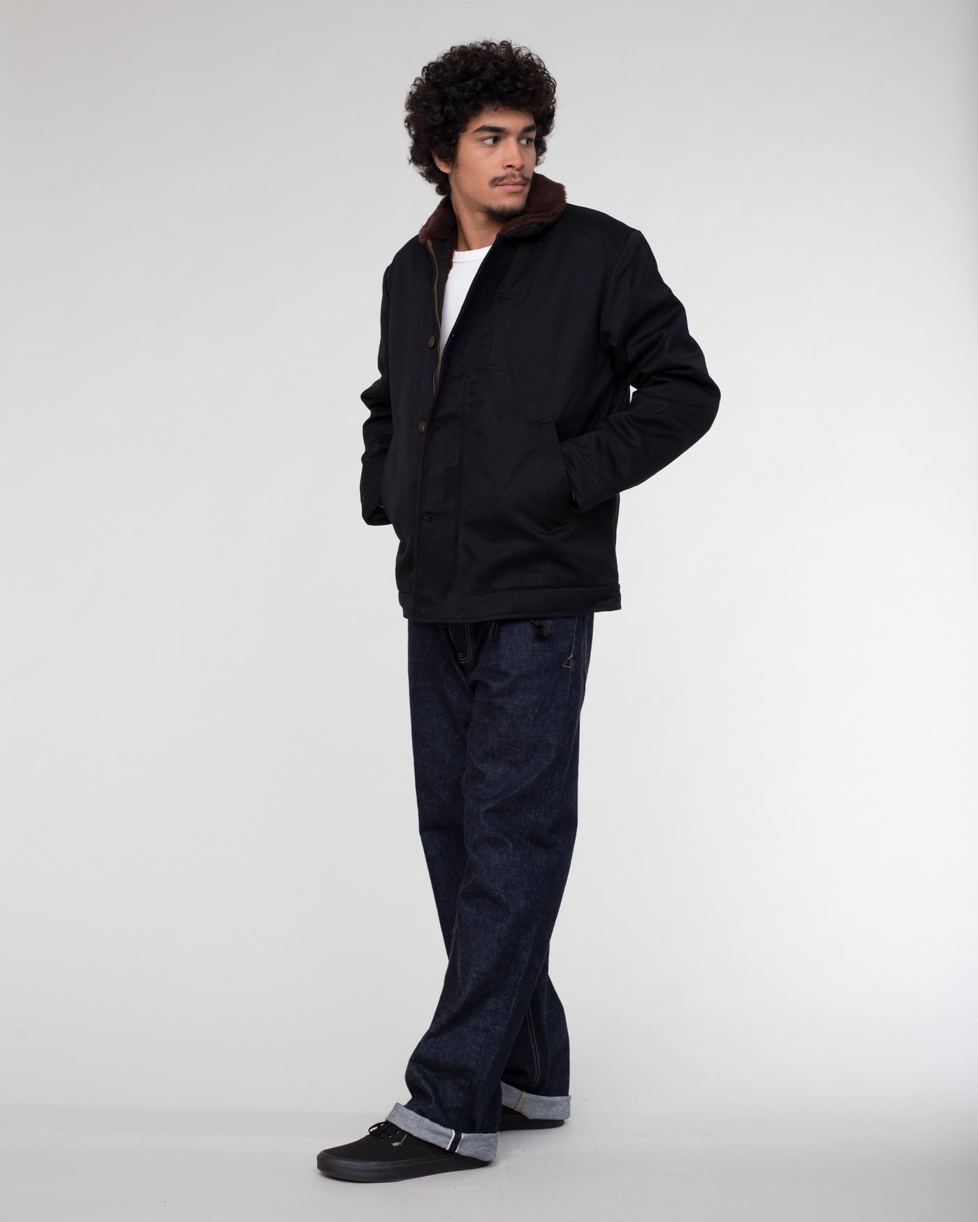 Deck Jacket Bedford Cords Black