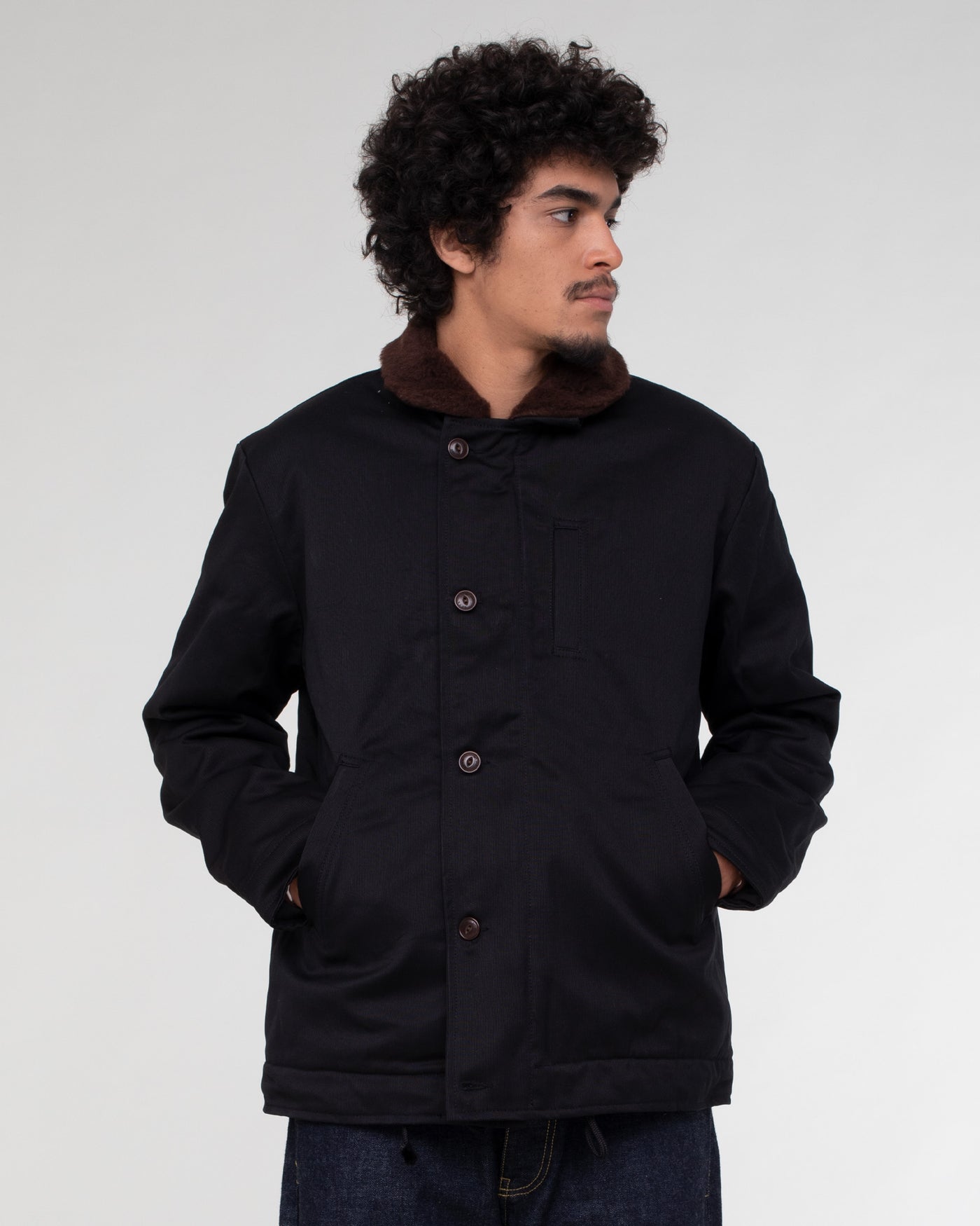 Deck Jacket Bedford Cords Black