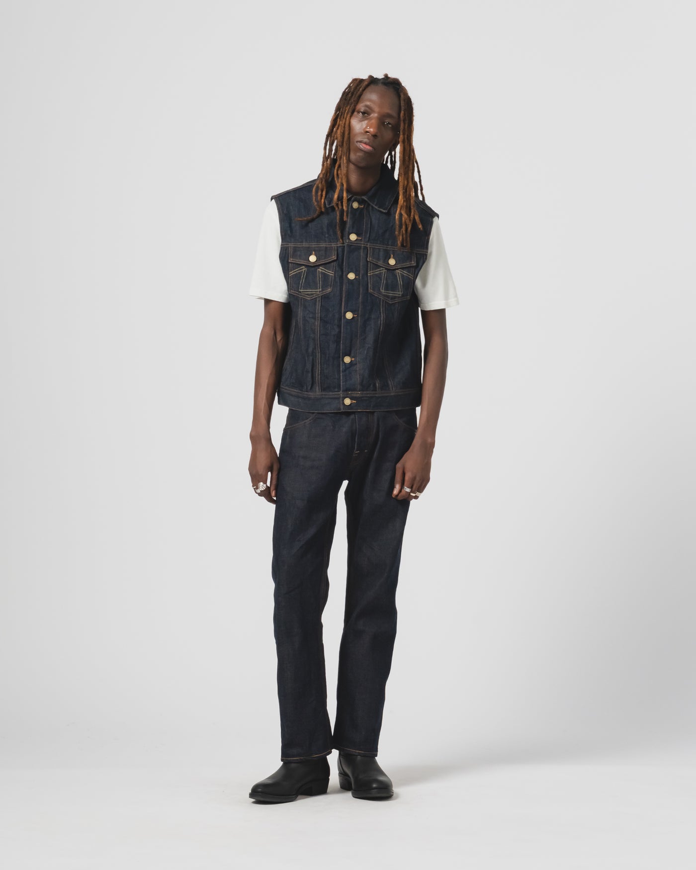 736 Sleeveless Jacket 13Oz Denim