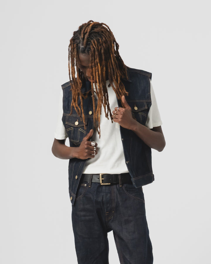 736 袖なしジャケット 13オンス デニム