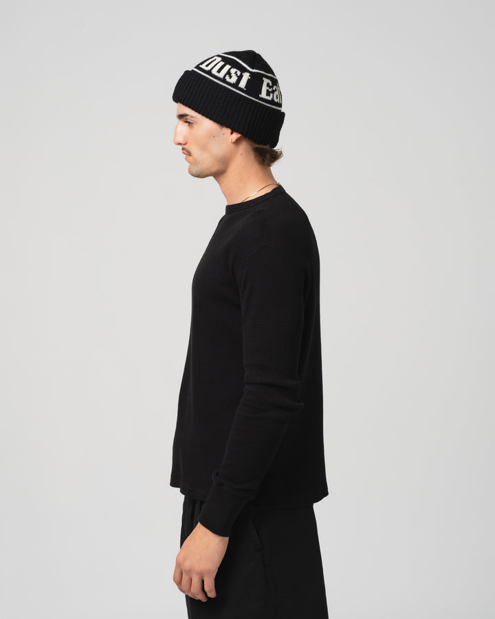 L/S Thermo Waffle T Jersey Black
