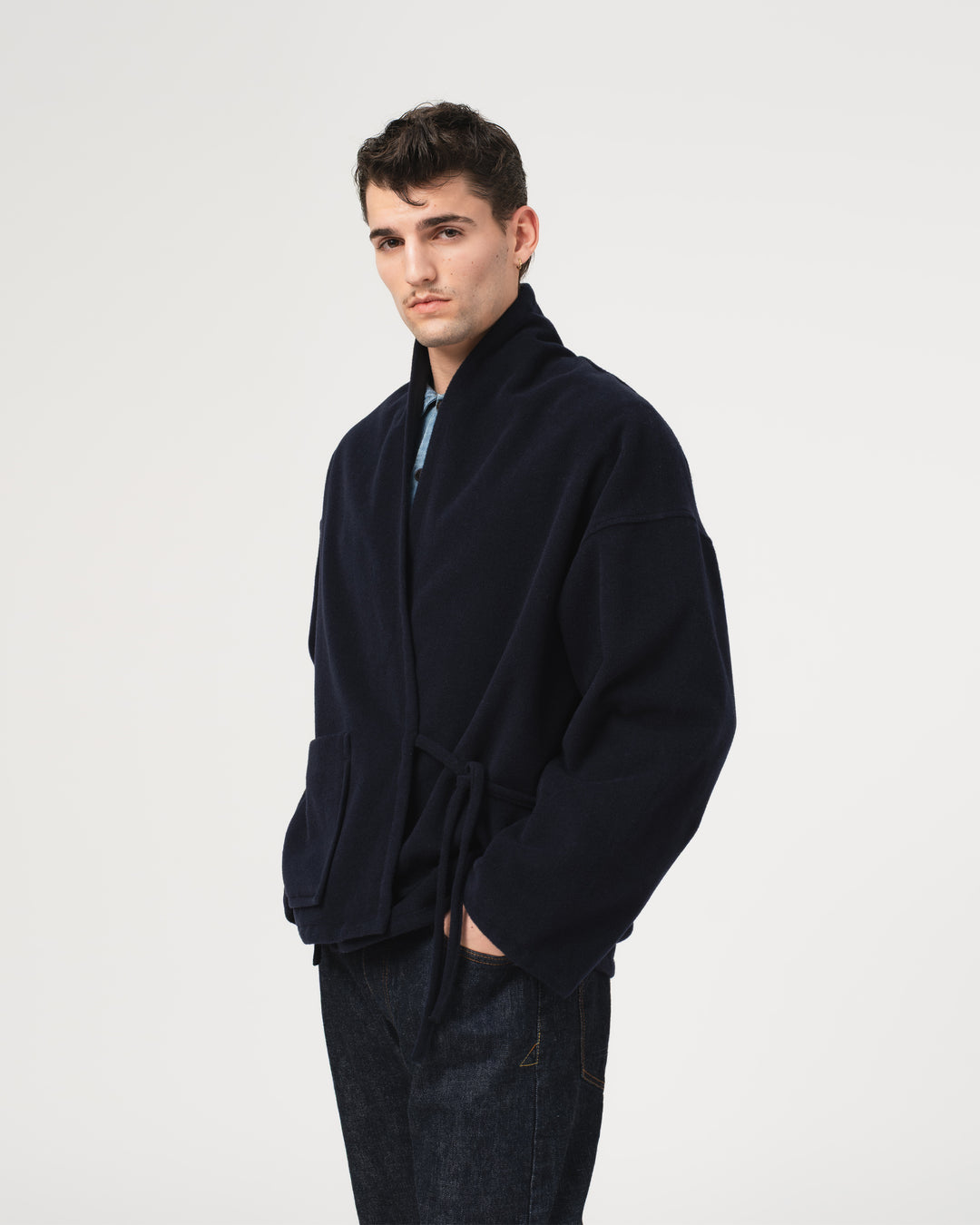 Meiji Kimono Pachuca Wool Navy