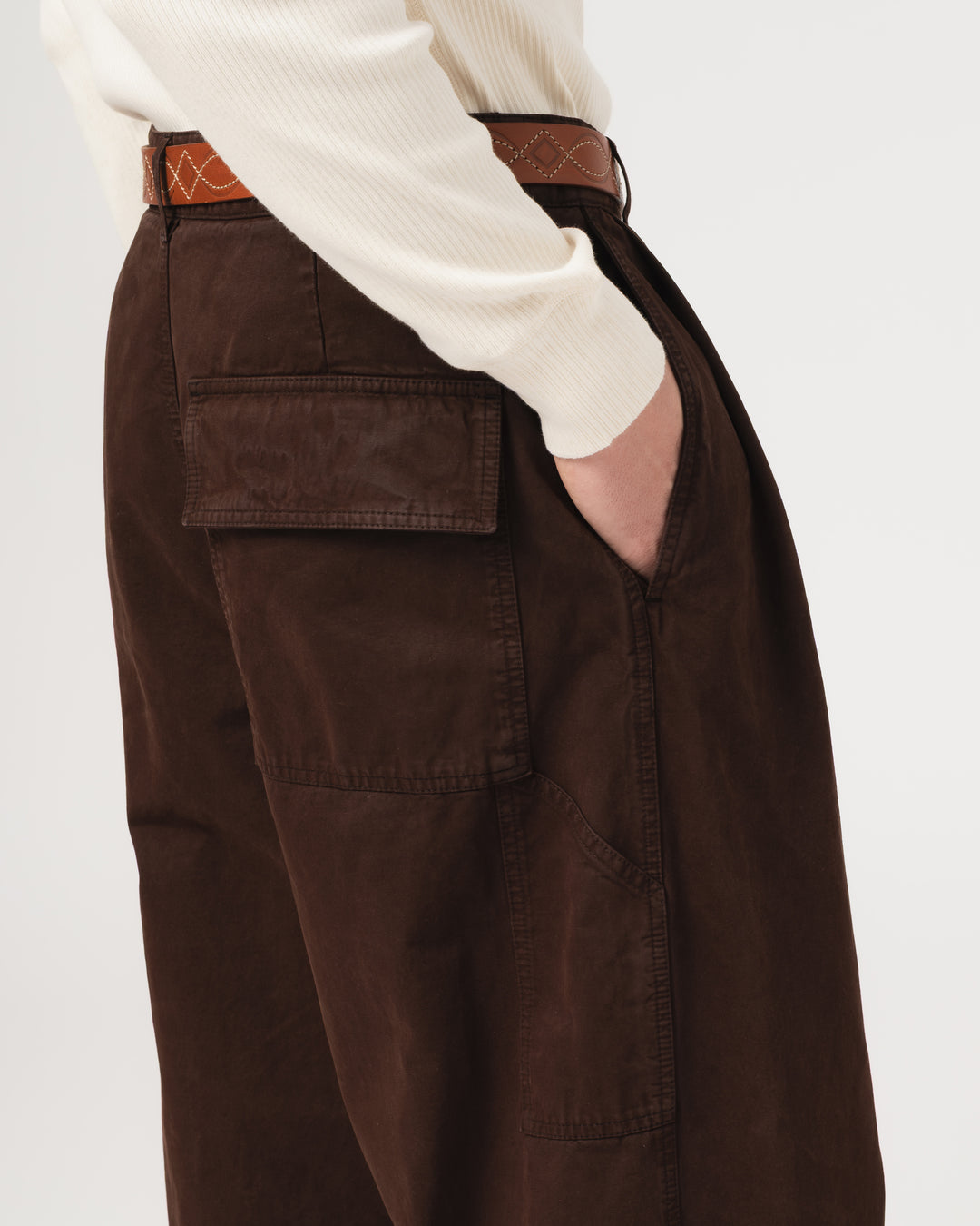 Ambassador Pants Gabardine Satin Ebony