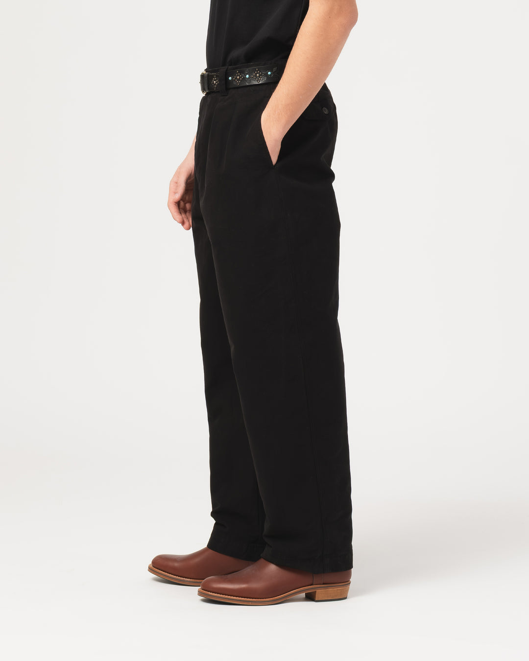 Officer Chino Nebraska Cotton Black