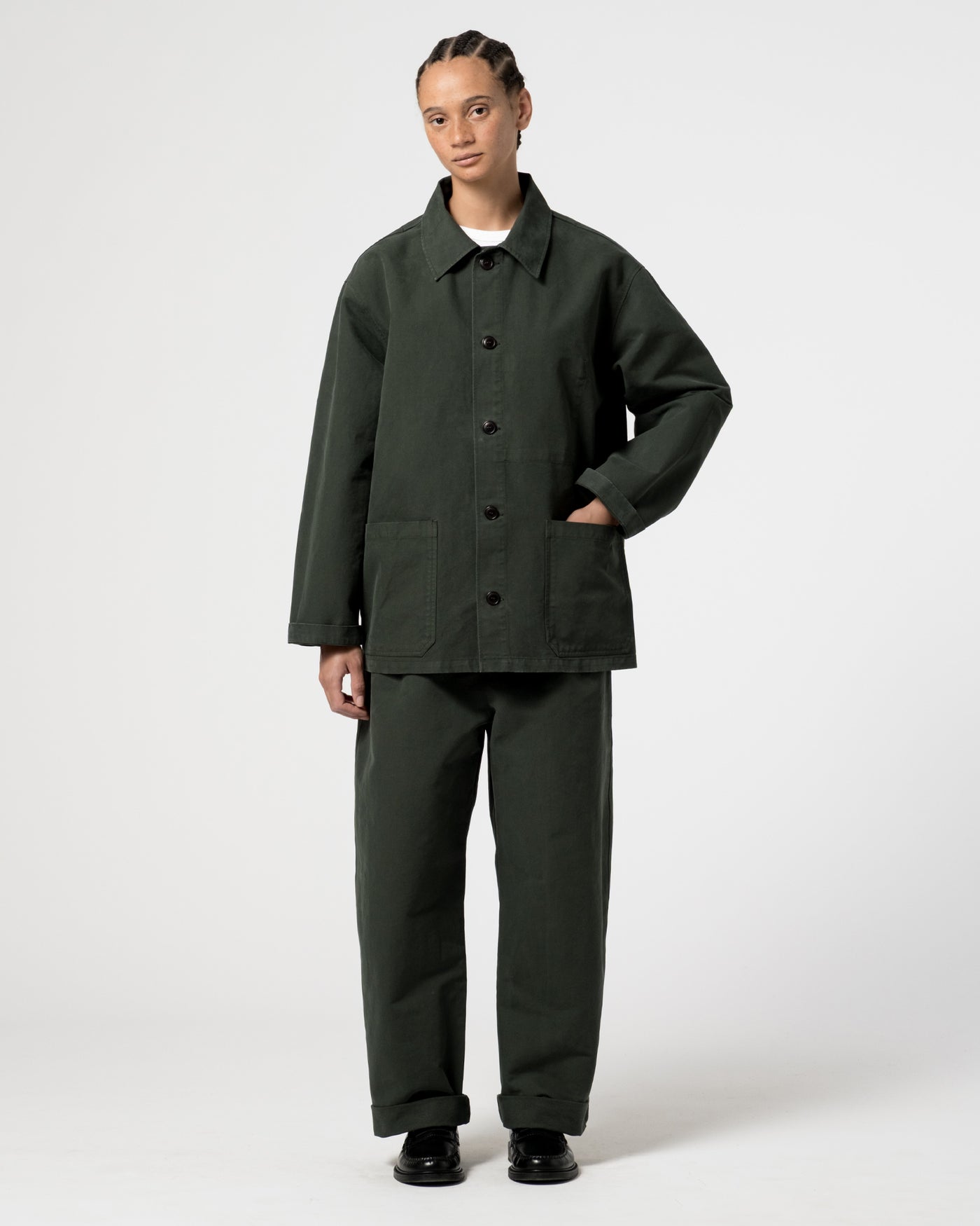 Coach Jacket Nebraska Cotton Forest Green