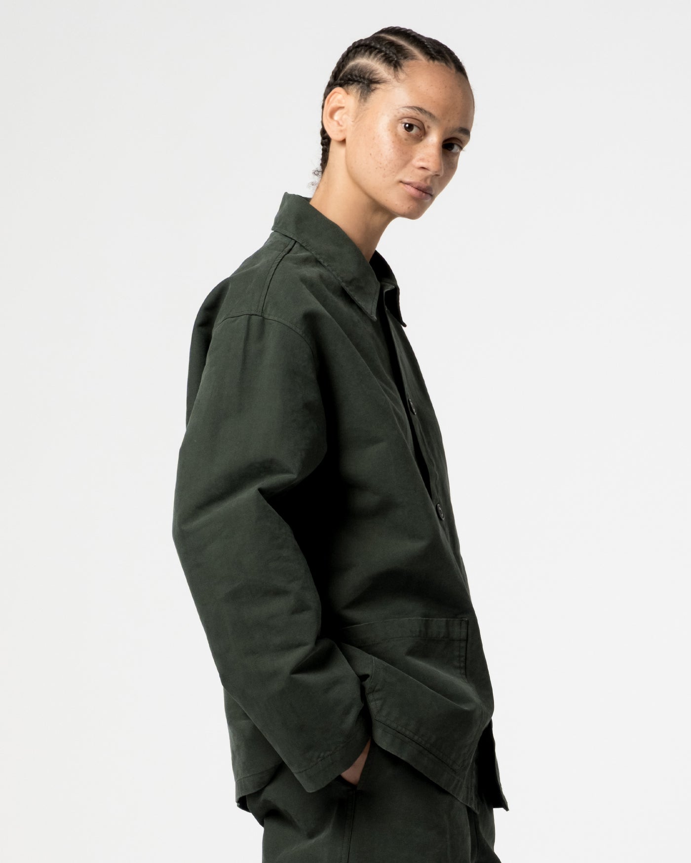 Coach Jacket Nebraska Cotton Forest Green