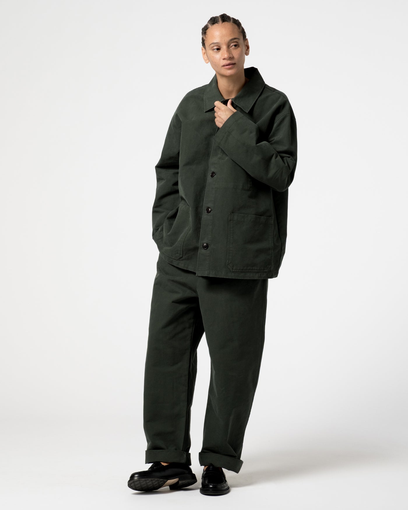 Coach Jacket Nebraska Cotton Forest Green