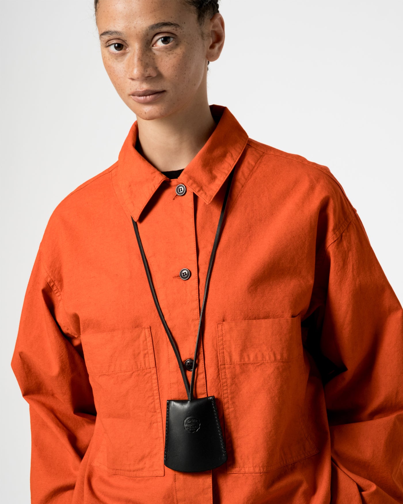 Picasso Shirt Cotton Linen Tangerine