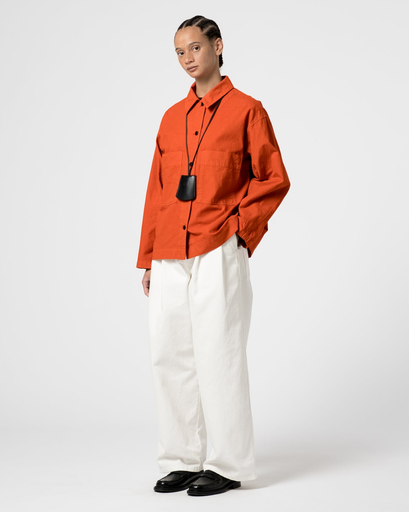 Picasso Shirt Cotton Linen Tangerine