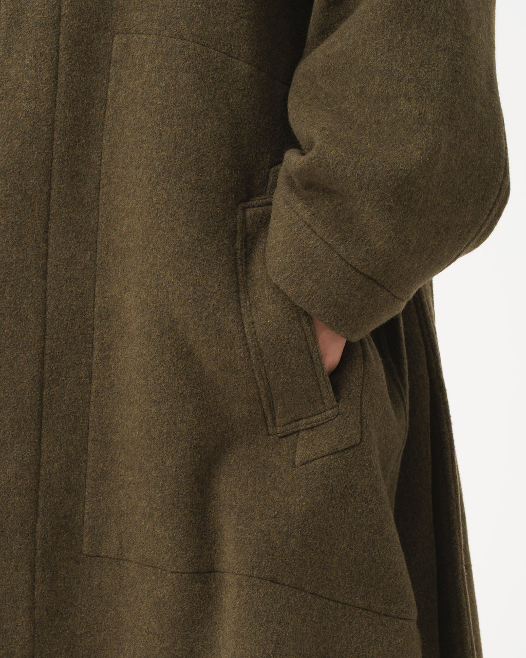 G.o.D Military Trench Wool Velour Avocado