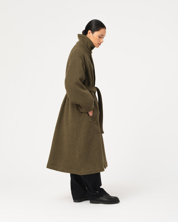 G.o.D Military Trench Wool Velour Avocado