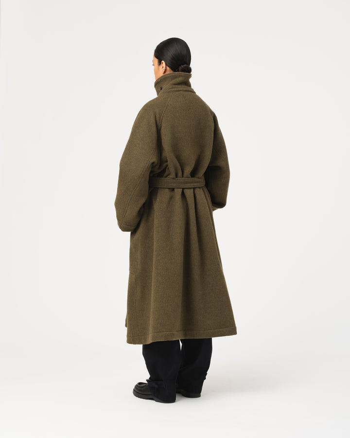 G.o.D Military Trench Wool Velour Avocado