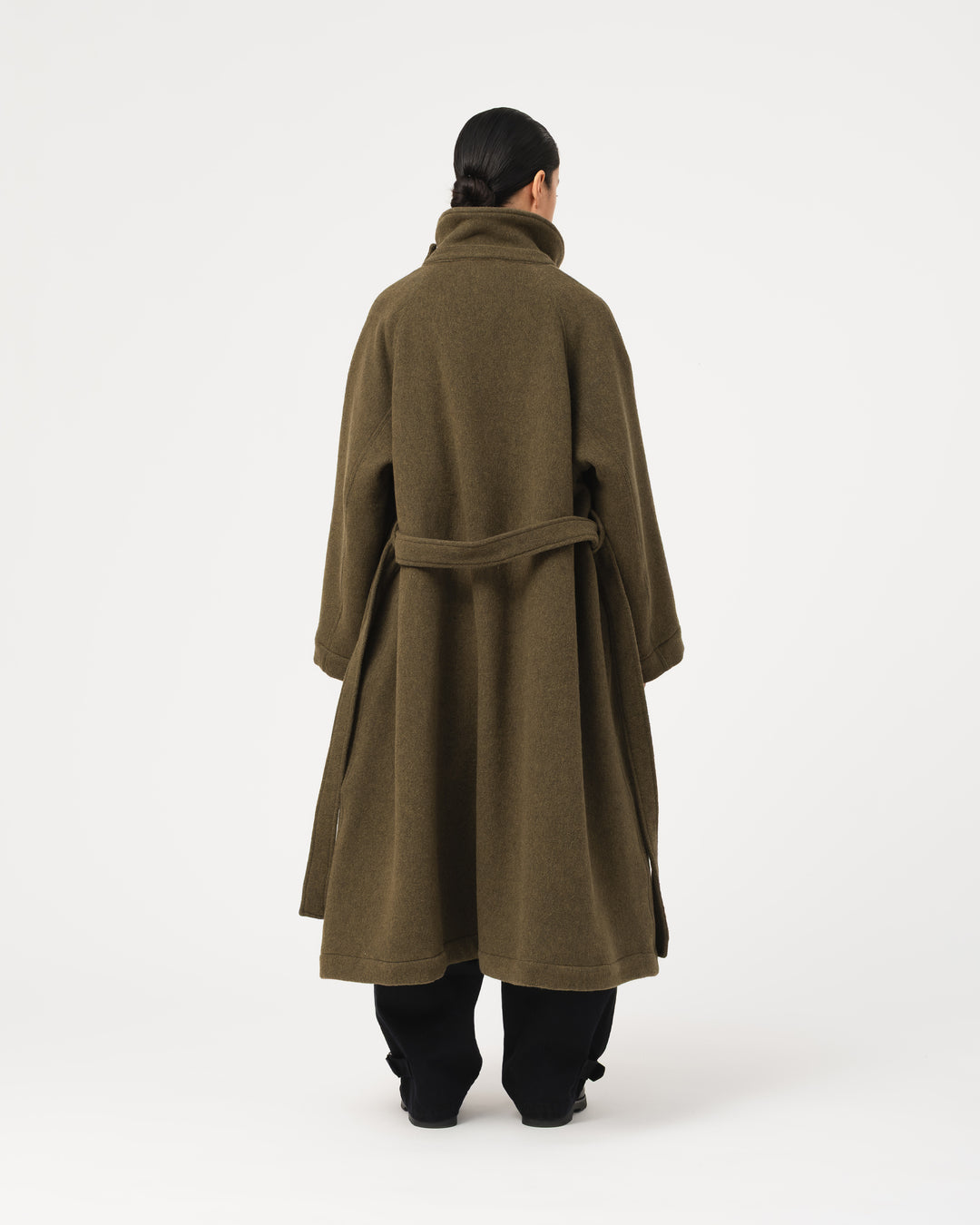 G.o.D Military Trench Wool Velour Avocado