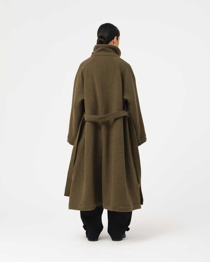 G.o.D Military Trench Wool Velour Avocado