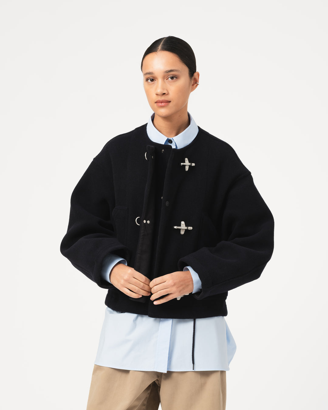 G.o.D Fireman Jacket Golf Wool Navy