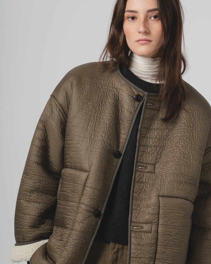 G.o.D Solar Jacket Piumino Nylon Fossil / Off White