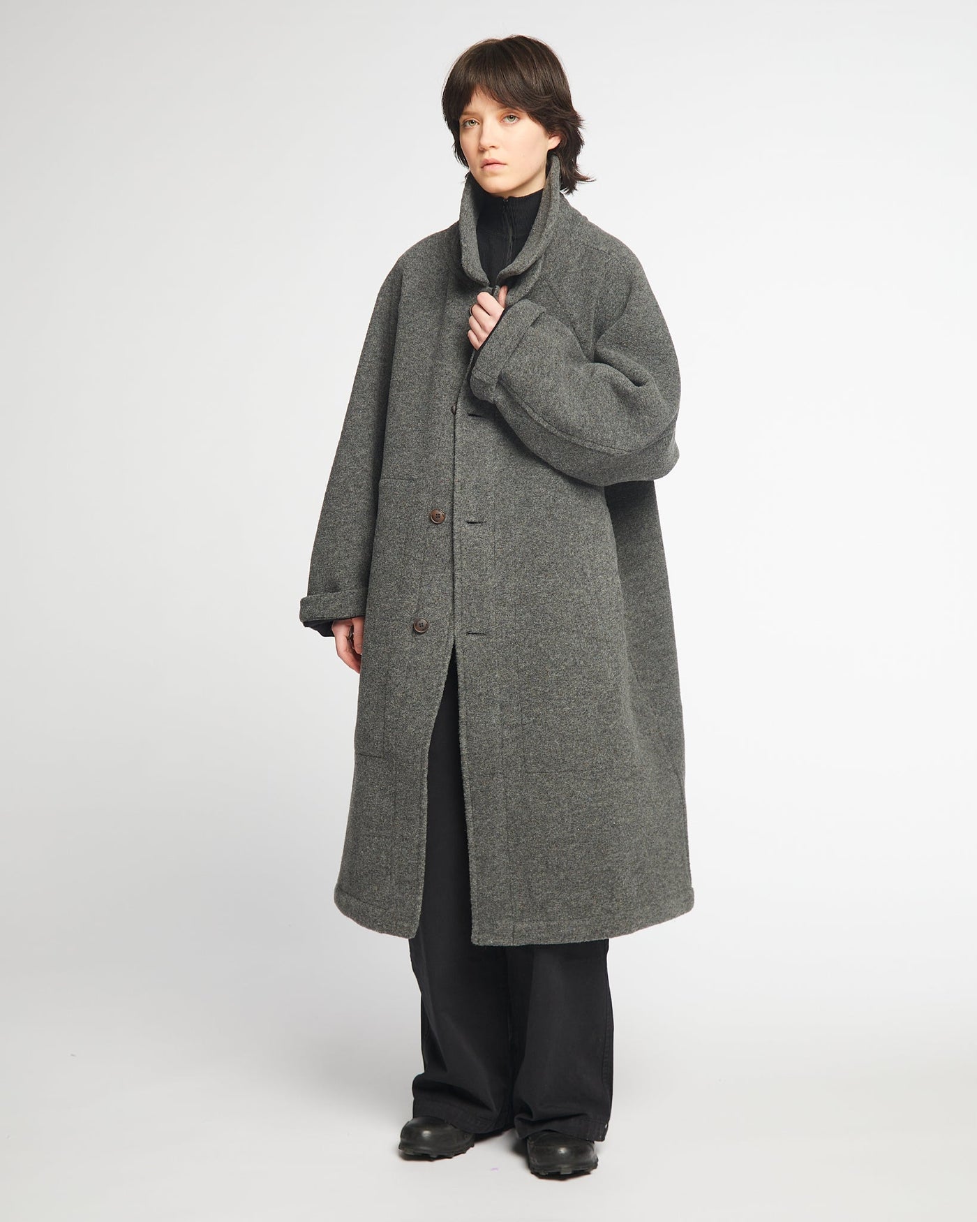 G.o.D Army Trench Reversible Doppio Nippy Grey/Black
