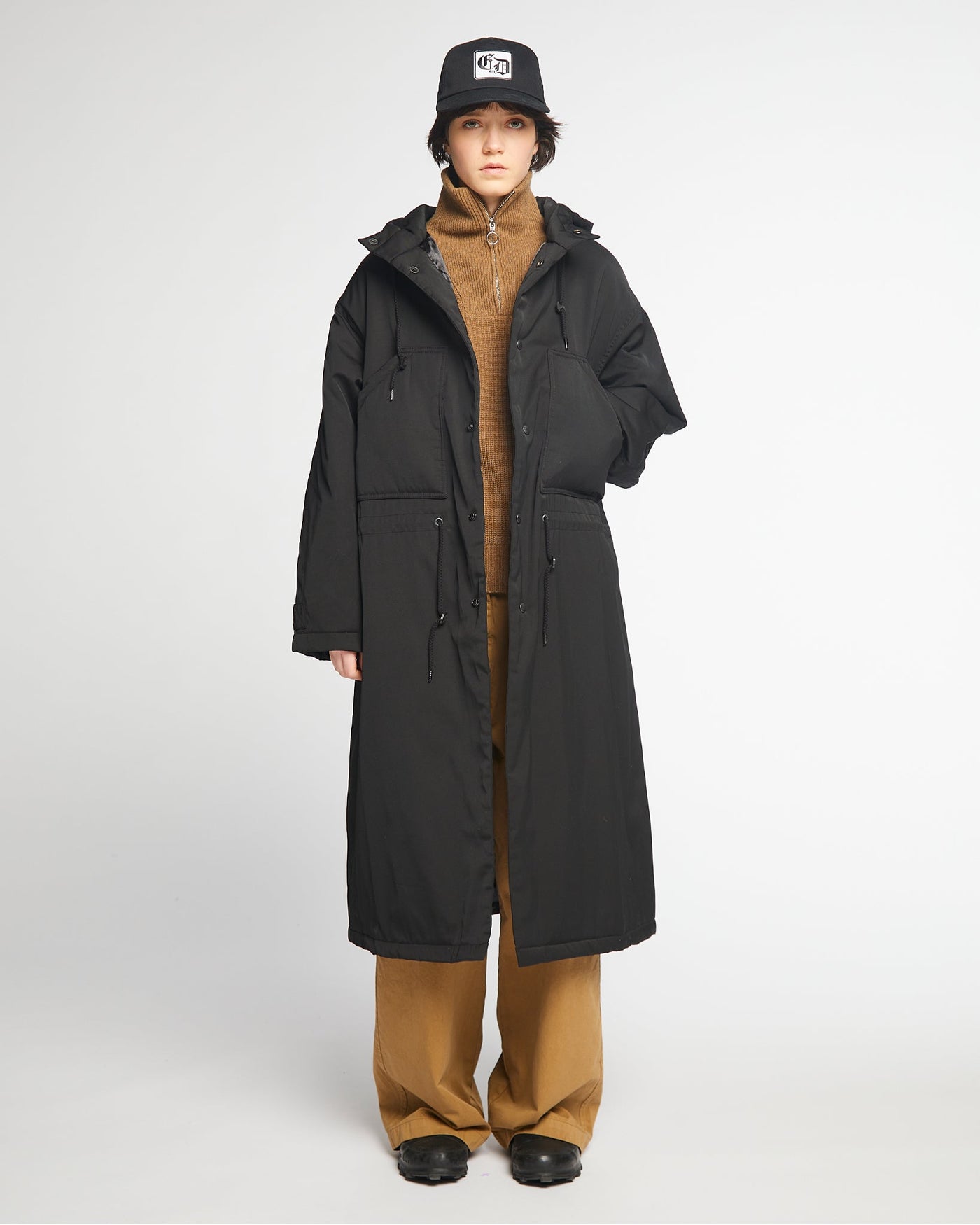 G.o.D Sailor Trench Techno Nylon Black