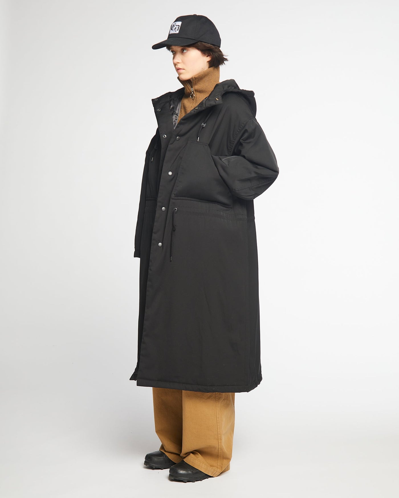 G.o.D Sailor Trench Techno Nylon Black