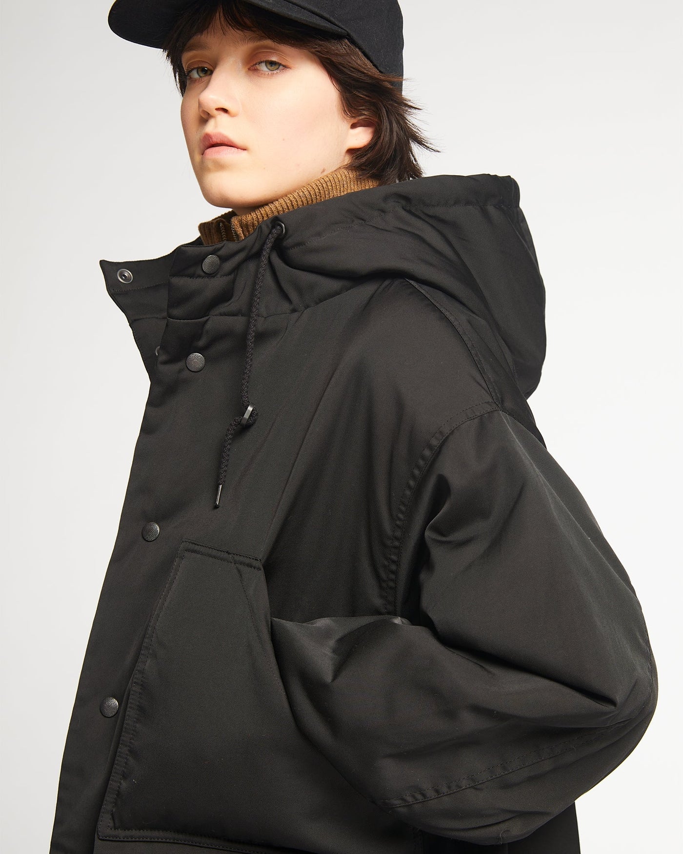 G.o.D Sailor Trench Techno Nylon Black