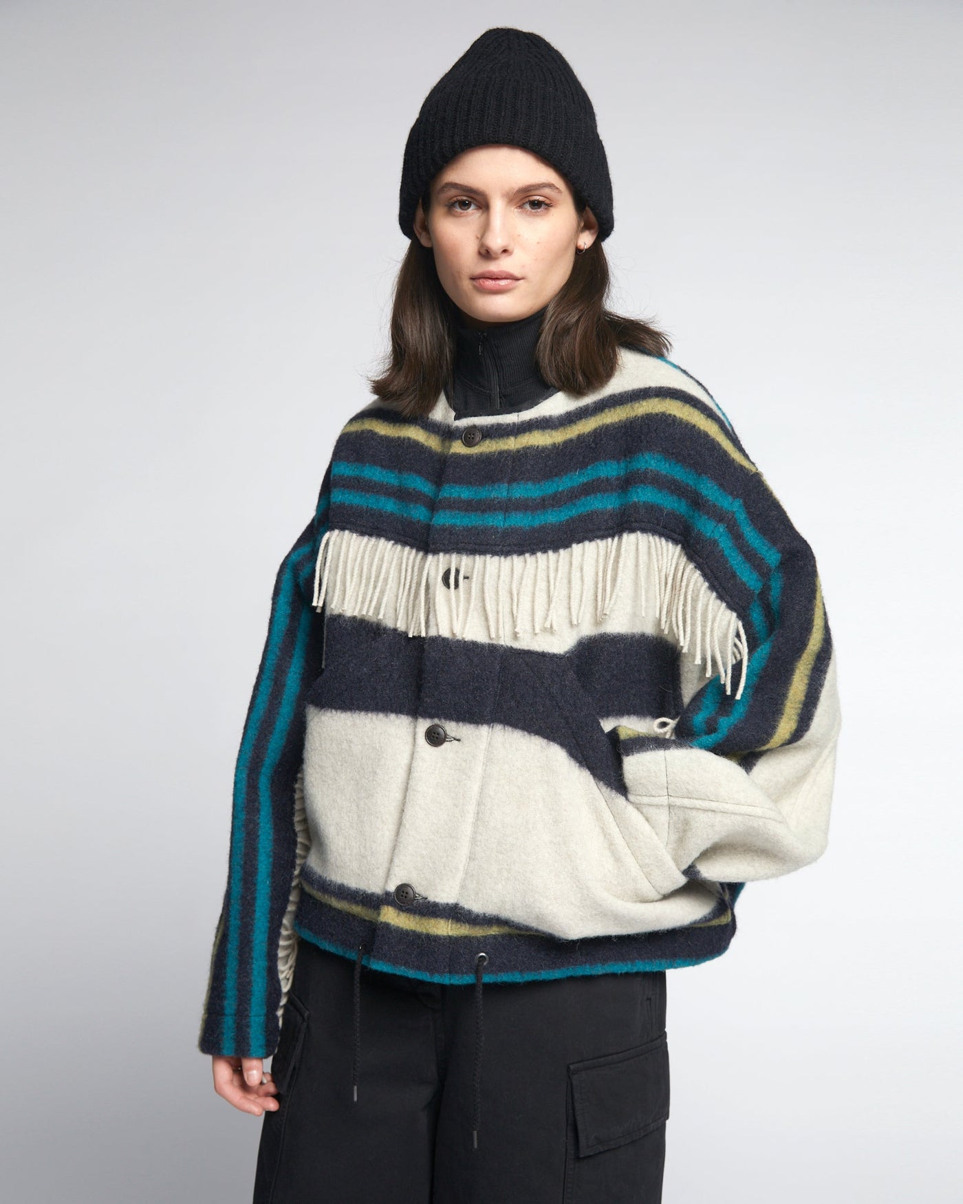 G.o.D Nuclear Jacket Blanket Wool Multi
