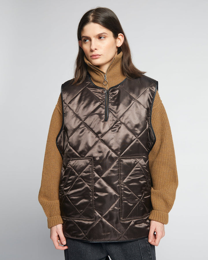 G.o.D Armor Vest Diamond Quilt Brown