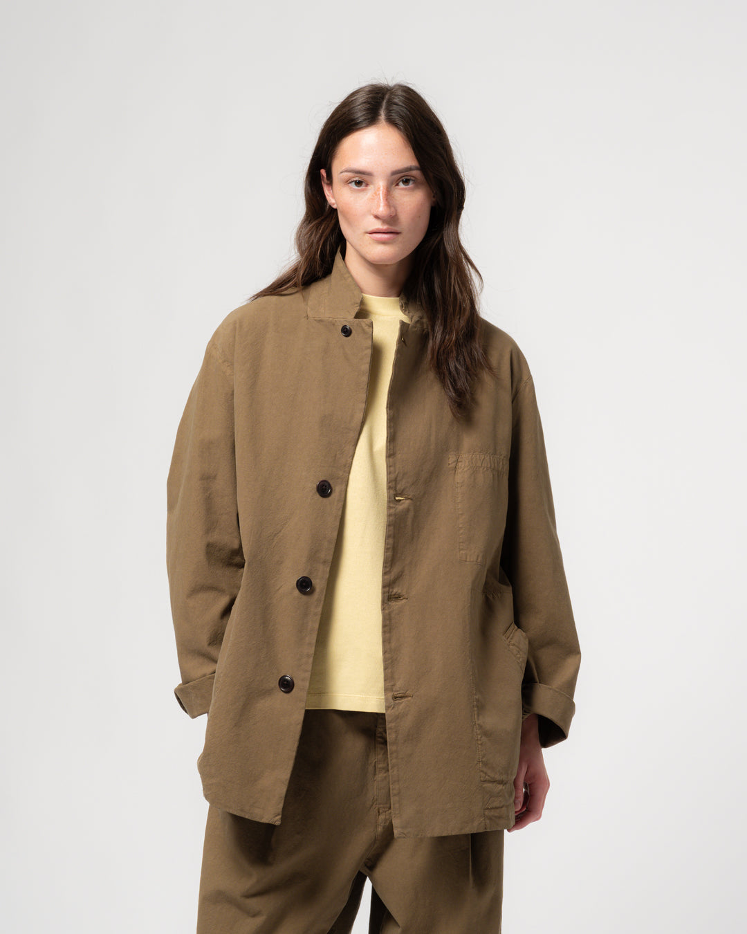 G.o.D Sport Coat Cotton Linen Canteen Green