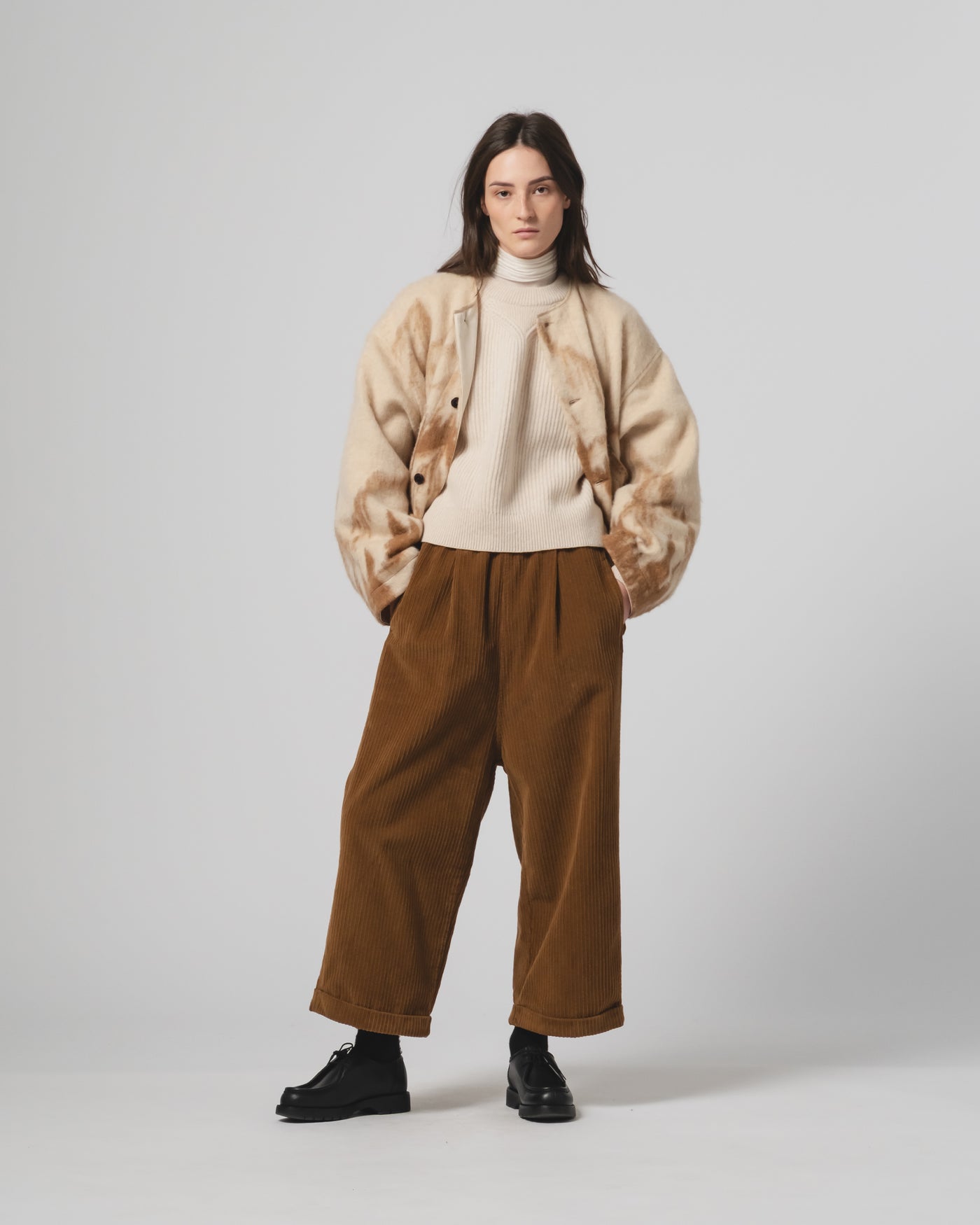 G.o.D Nuclear Jacket Mountain Jacquard Cream/Brown