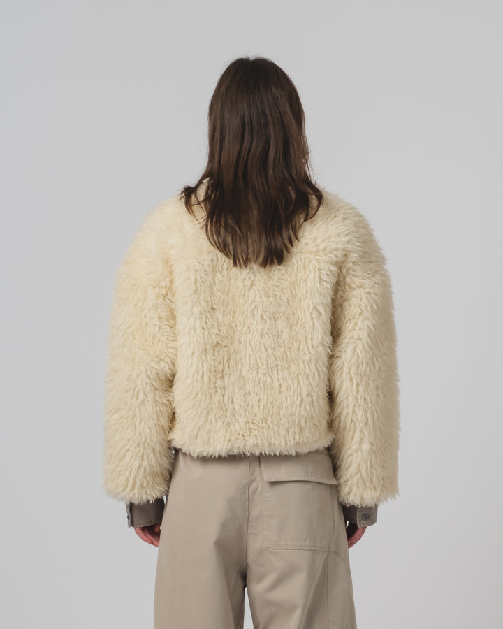 GoD シェトランドジャケット アラスカフワフワ エクリュ