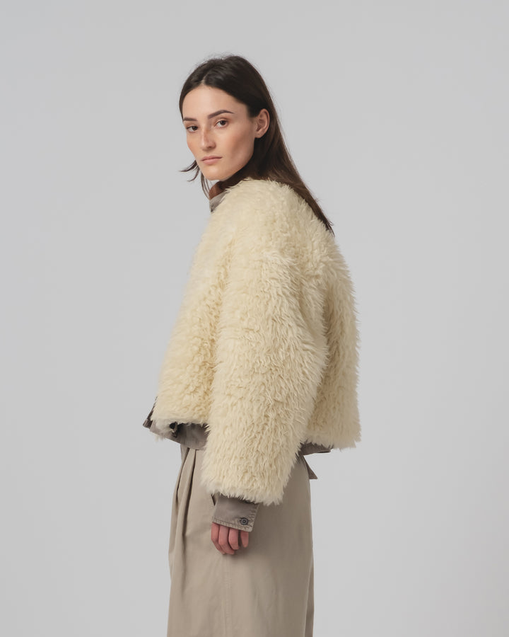 GoD シェトランドジャケット アラスカフワフワ エクリュ