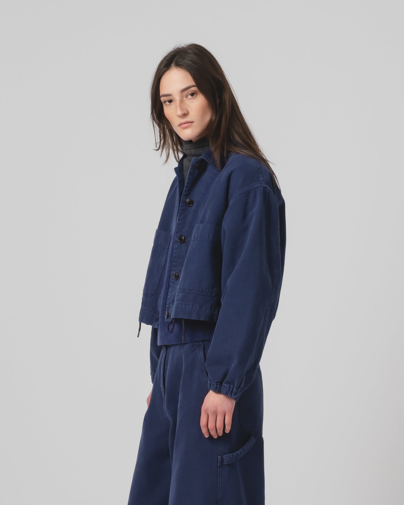 G.o.D Woopsie Jacket Canvas Indigo Blue