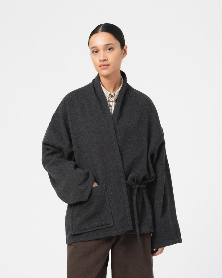 G.o.D Meiji Kimono Pachuca Wool Grey Melange