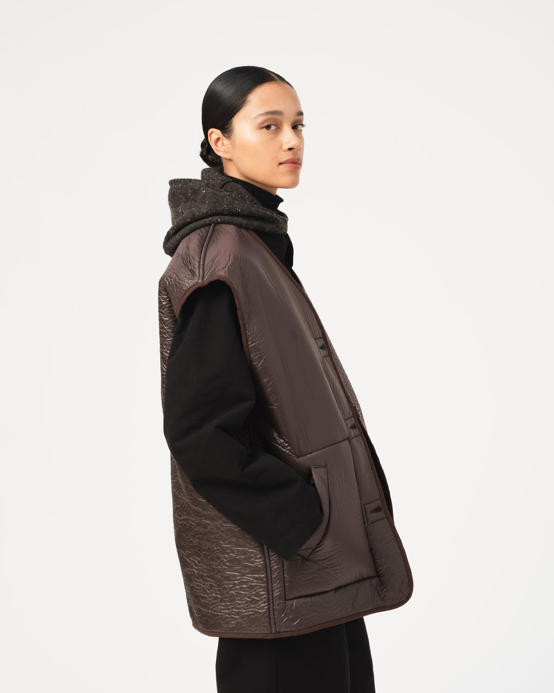 G.o.D Ridge Vest Piumino Nylon Brown