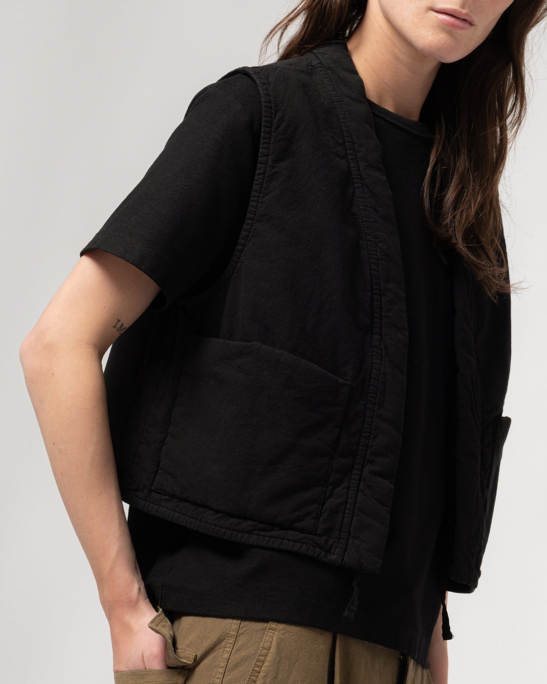 GoD コルクベスト パッド入りコットン ブラック