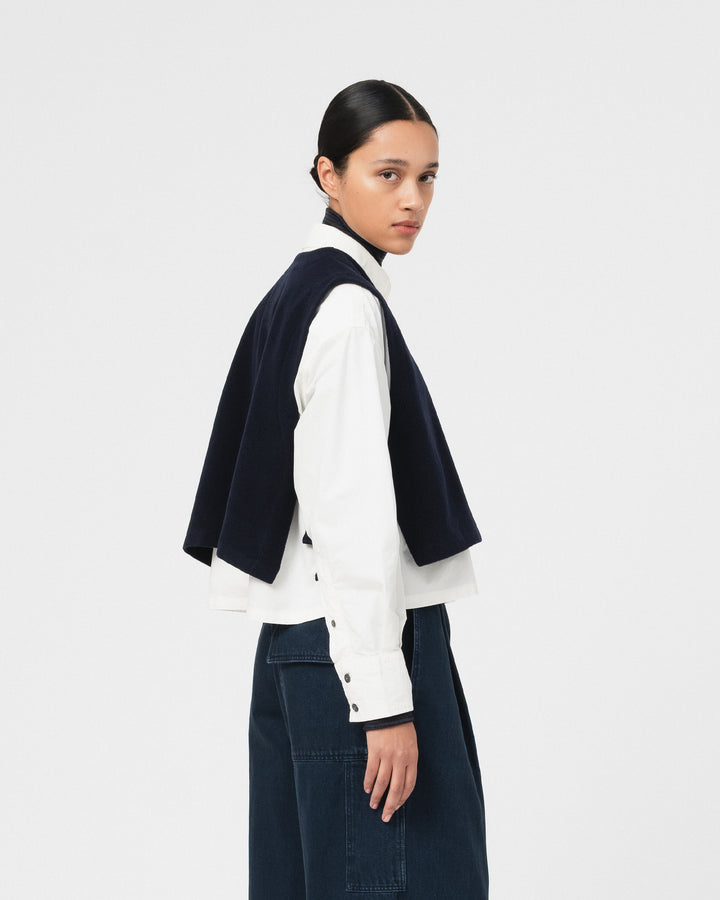 G.o.D Vee Vest Pachuca Wool Navy
