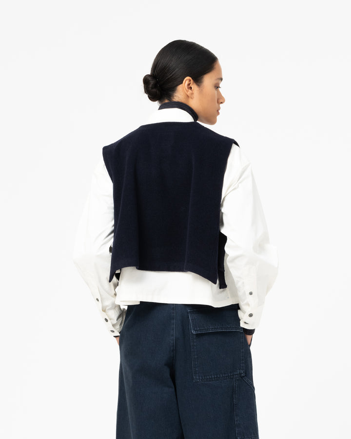 G.o.D Vee Vest Pachuca Wool Navy