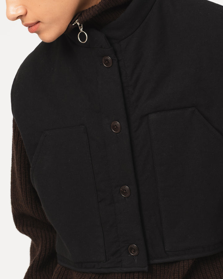 G.o.D Mini Vest Padded Cotton Black
