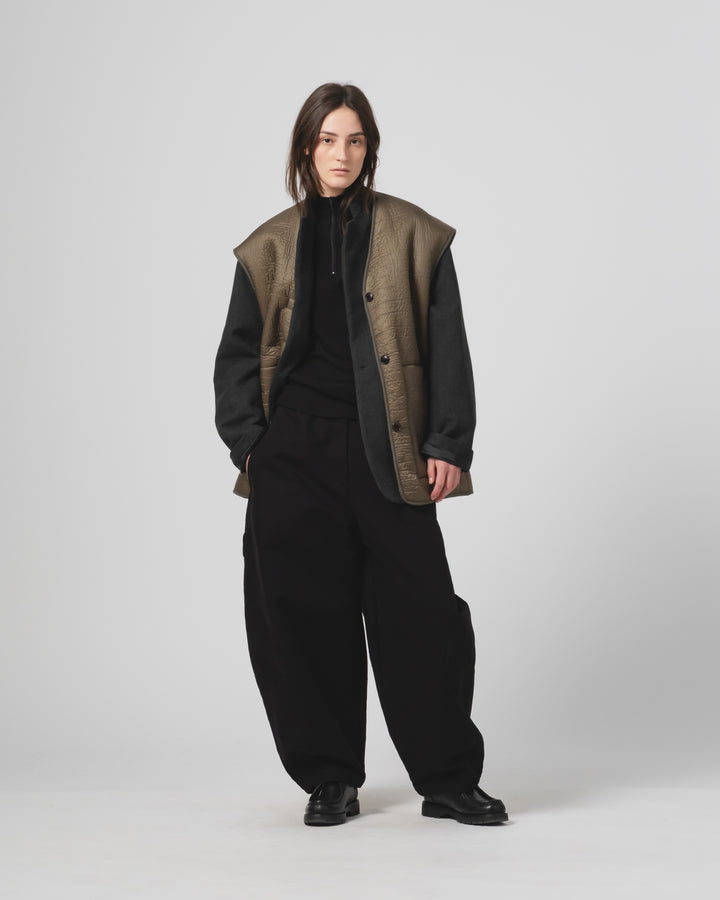 GoD Ridge Vest Piumino ナイロン製 フォッシルグリーン/オフホワイト