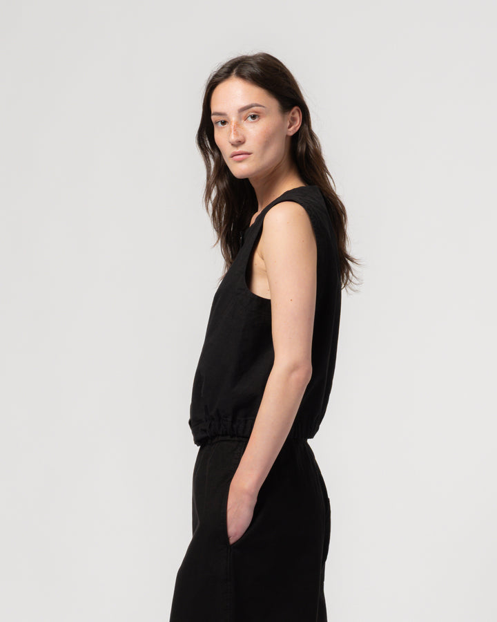 G.o.D Veston Cotton Linen Black