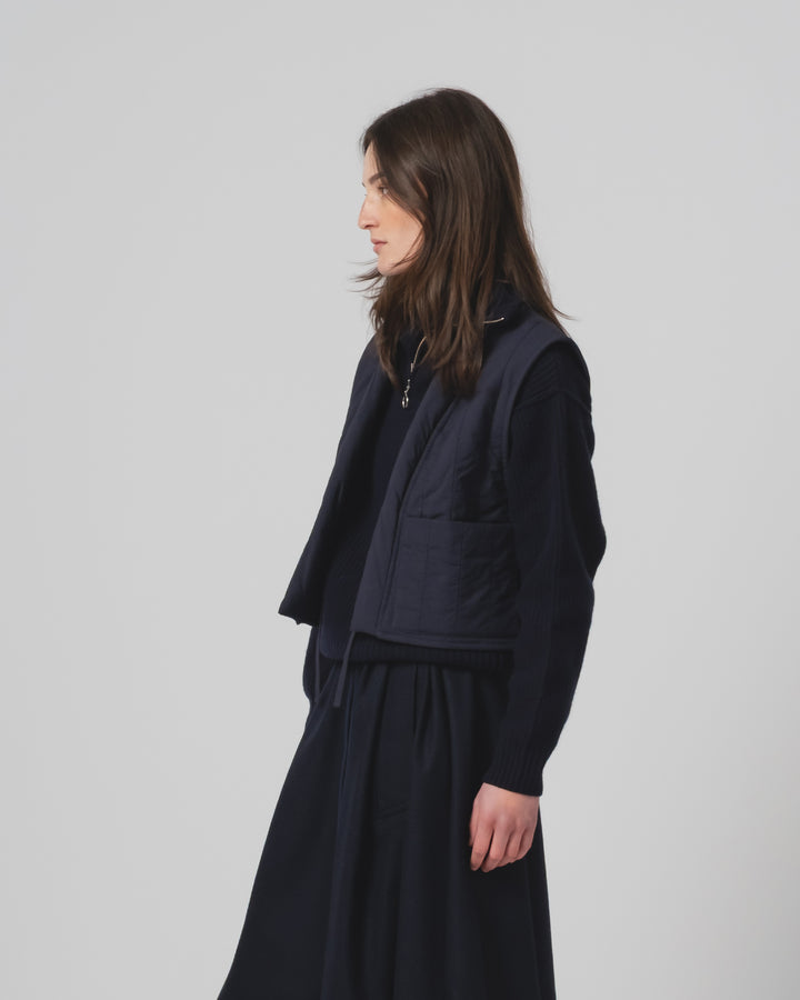 GoDコルクベスト キルティングコットンインク