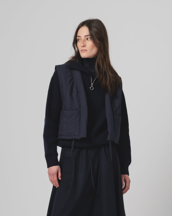 GoDコルクベスト キルティングコットンインク