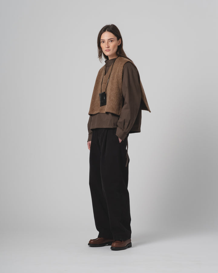 GoD Vee Vest モヘアフリース ジャバブラウン