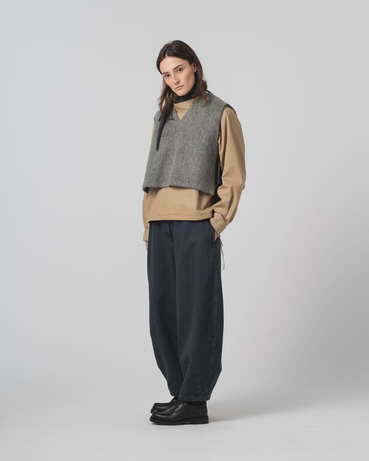 GoD Vee Vest モヘアフリース アスファルト