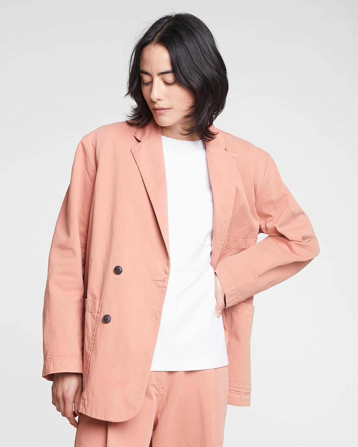 G.o.D Blazer Crispy Cotton Old Rose