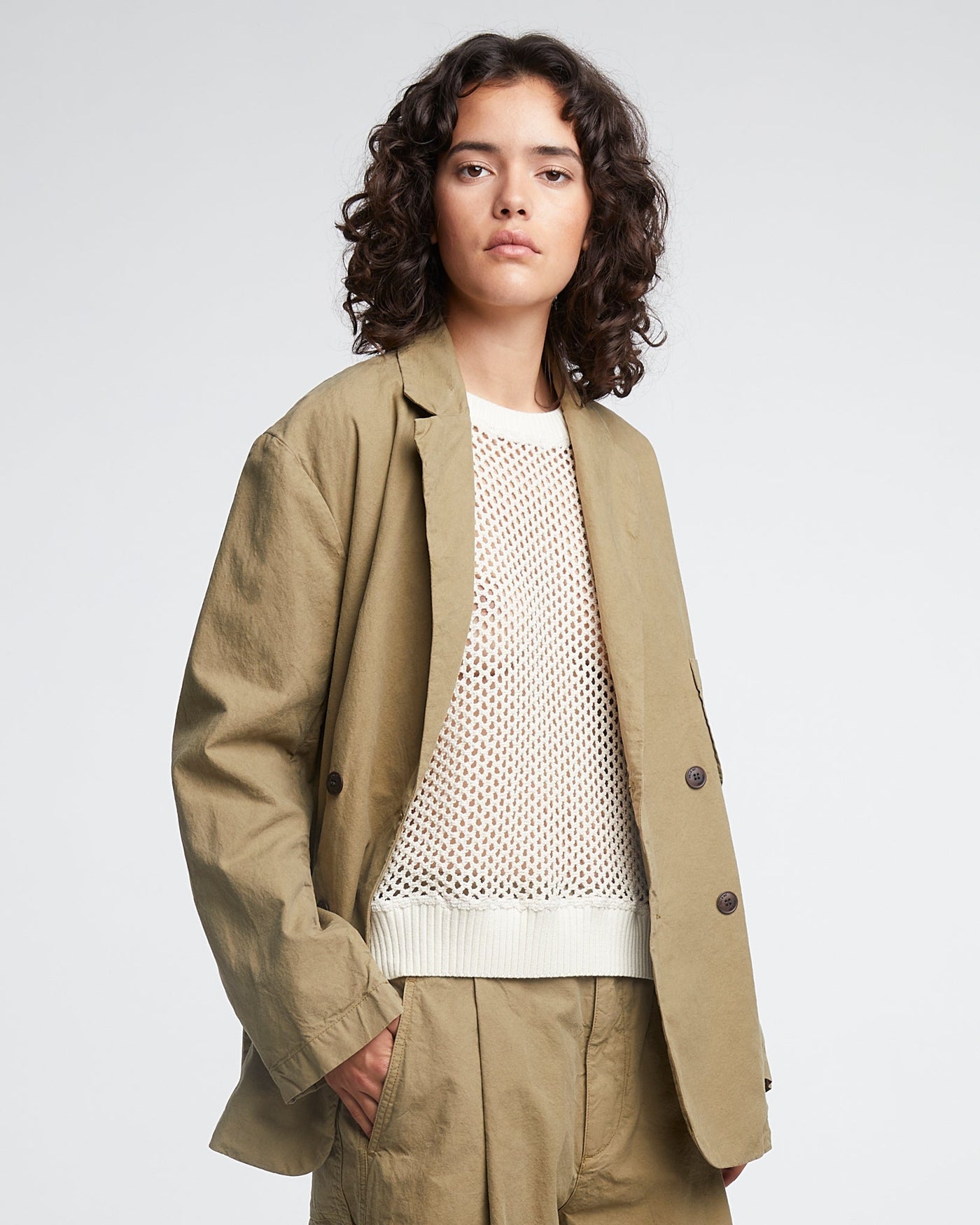 G.o.D Blazer Cotton Linen Elmwood
