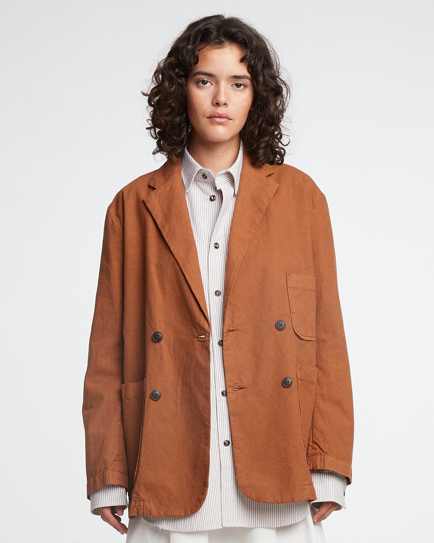G.o.D Blazer Cotton Linen Chipmunk