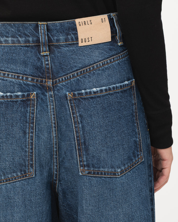 G.o.D Janet Denim Denim Erosion Blue