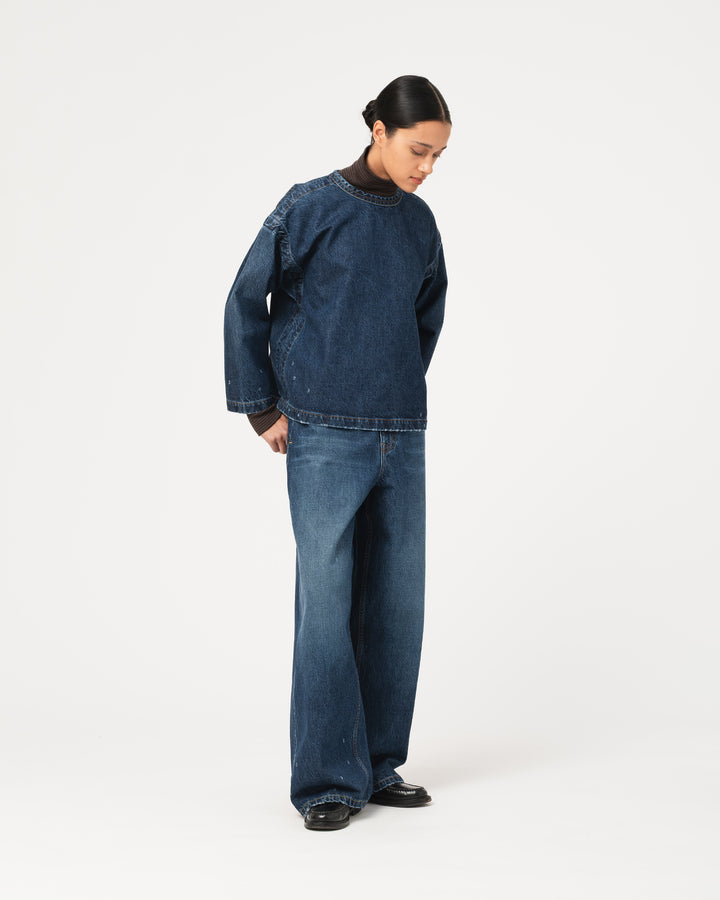 G.o.D Janet Denim Denim Erosion Blue