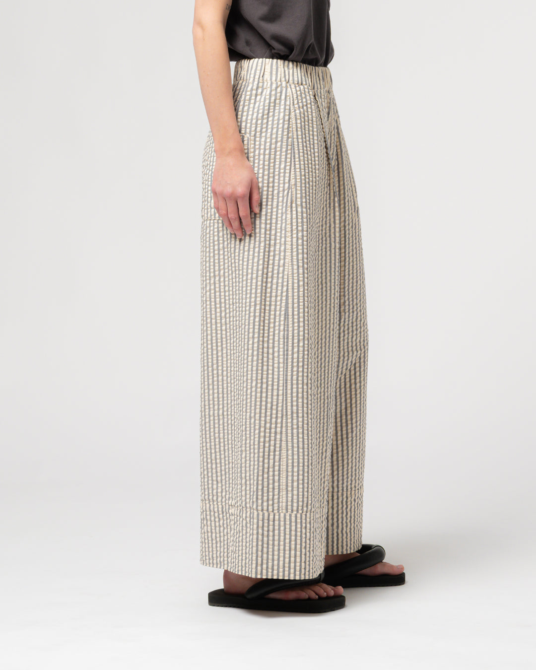 G.o.D Culotte Belfast Serrsucker Iron/Off-White