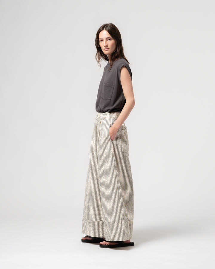 G.o.D Culotte Belfast Serrsucker Iron/Off-White